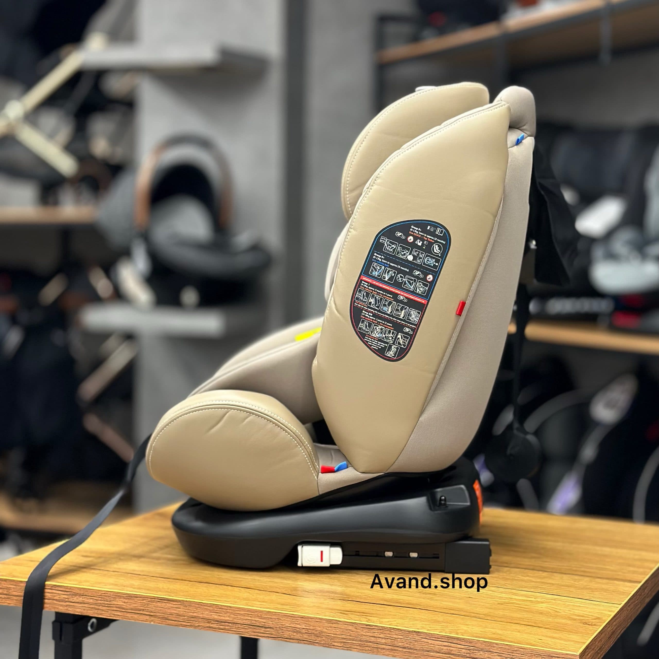 صندلی ماشین ۳۶۰ درجه کیدیلو مدل‬ ‫Kidilo st-3‬ (کرم,مشکی) — تصویر ۵