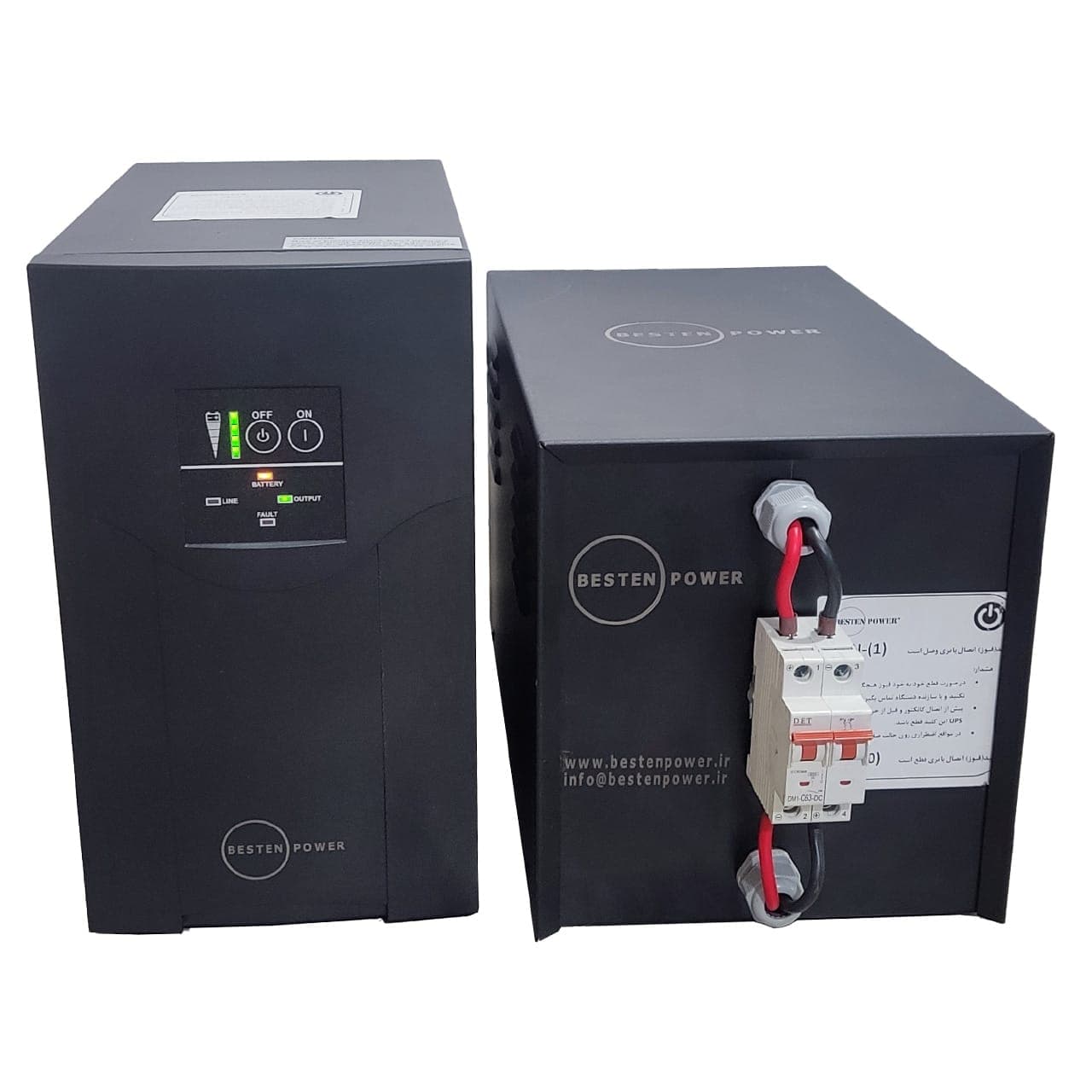 یو پی اس بستن پاور مدل BPOF-800VA-42Ah ظرفیت 800 ولت آمپر به همراه باتری اکسترنال 42Ah