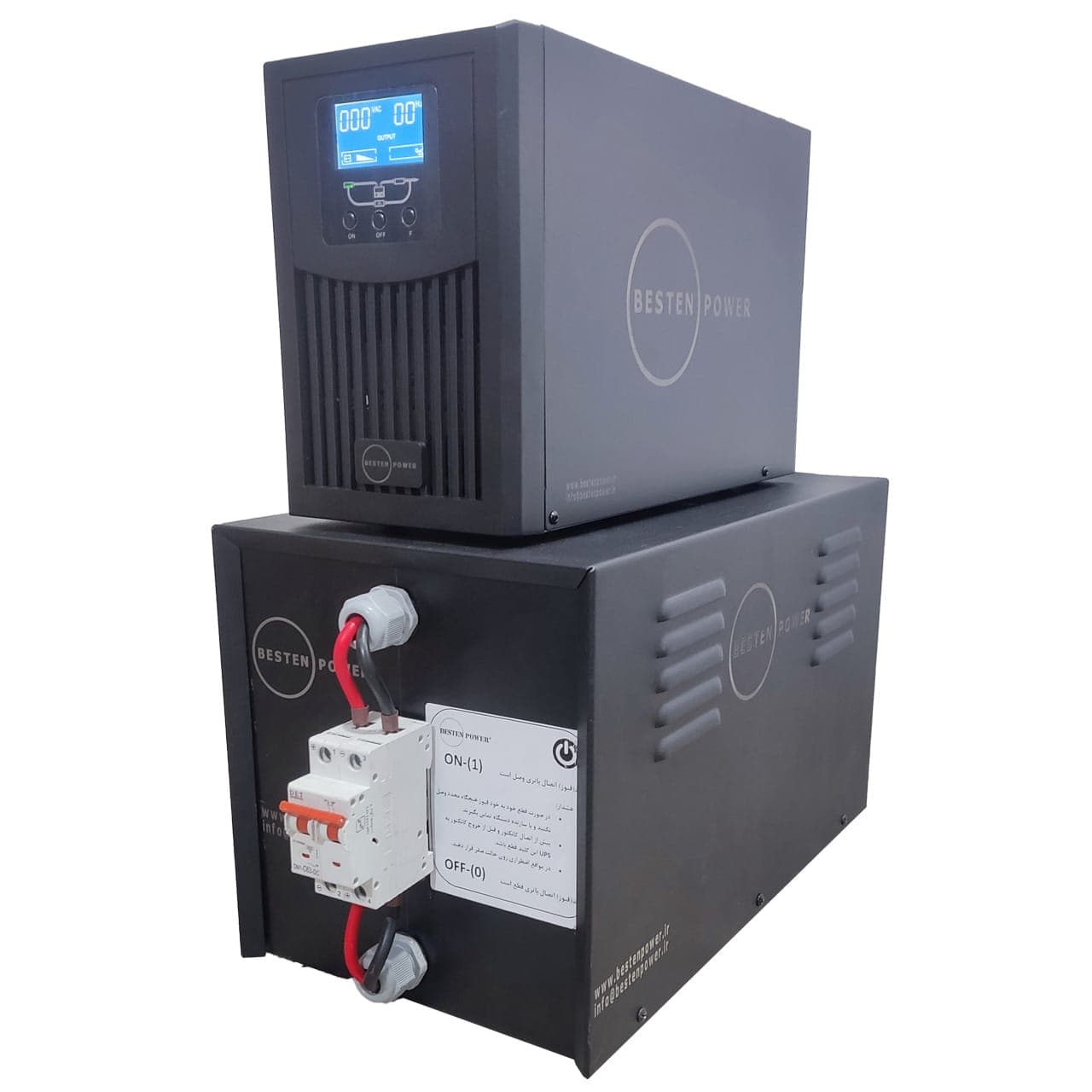 یو پی اس بستن پاور مدل BPONLINE-1000VA-ExtPro65Ah ظرفیت 1000 ولت آمپر به همراه باتری اکسترنال 65Ah — تصویر ۲