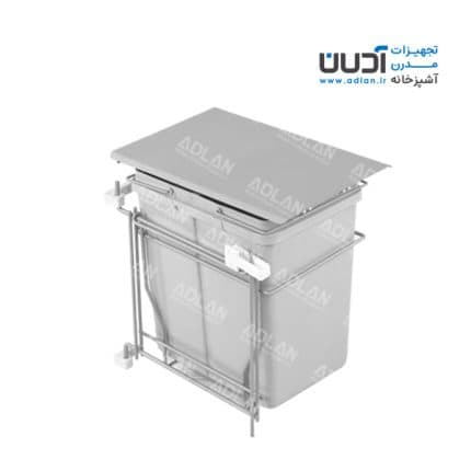 سطل زباله تک مخزنه متوسط درب باز شو آدلان (23 لیتری) – رستا