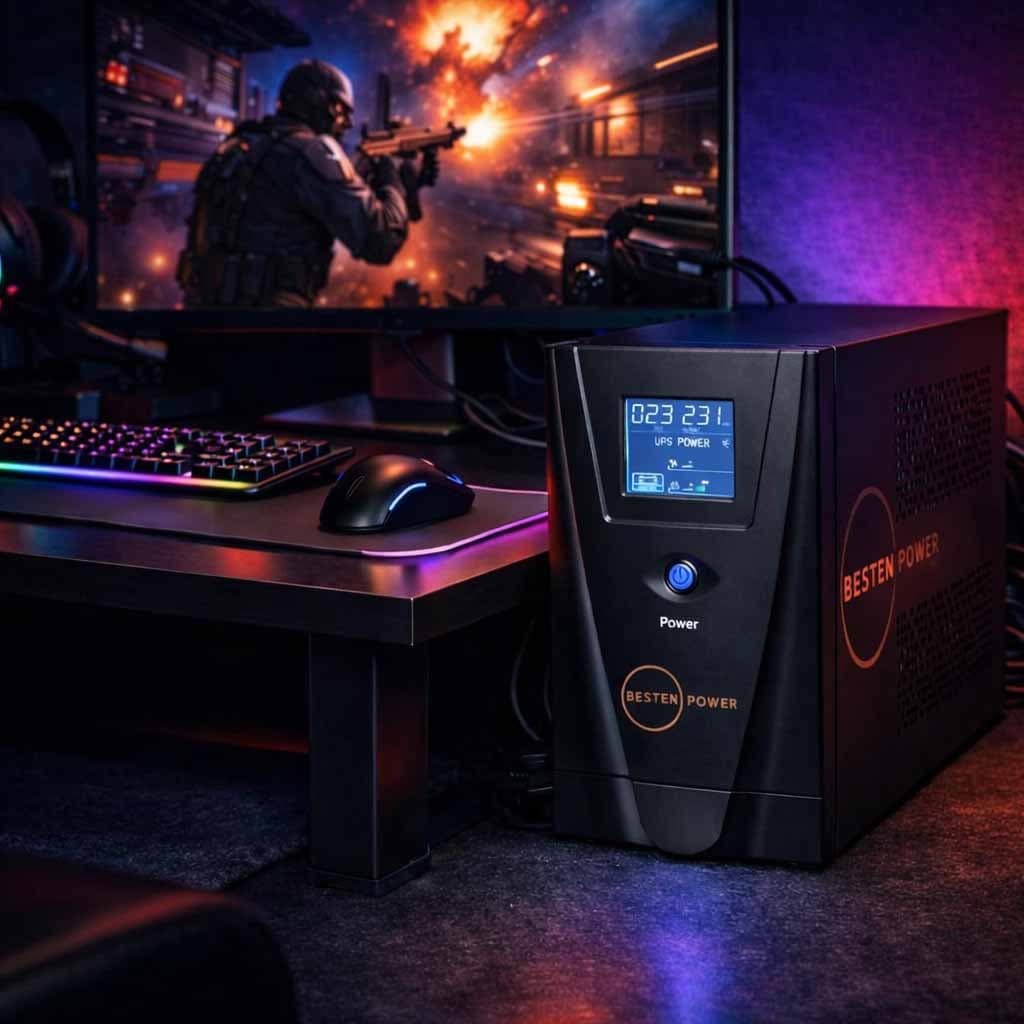 یو پی اس بستن پاور مدل BPO-1200VA-9Ah ظرفیت 1200 ولت آمپر به همراه باتری داخلی 9Ah — تصویر ۴