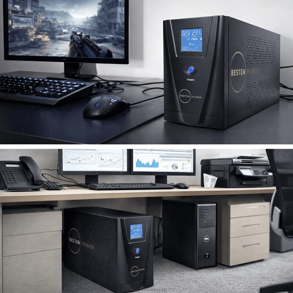 یو پی اس بستن پاور مدل BPO-1200VA-9Ah ظرفیت 1200 ولت آمپر به همراه باتری داخلی 9Ah — تصویر ۳