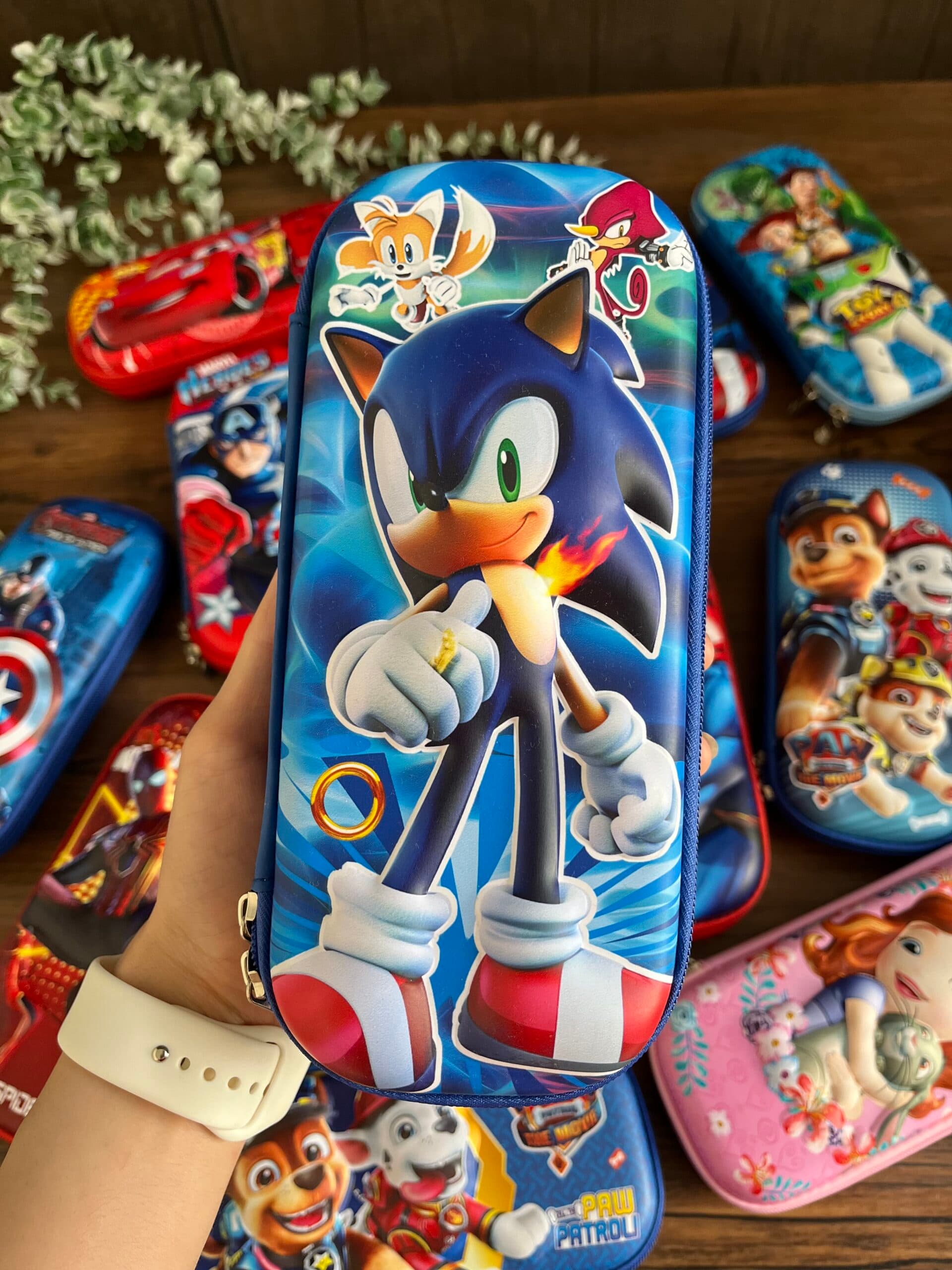 جامدادی سه بعدی برجسته طرح سونیک حلقه sonic جنس فایبر وارداتی