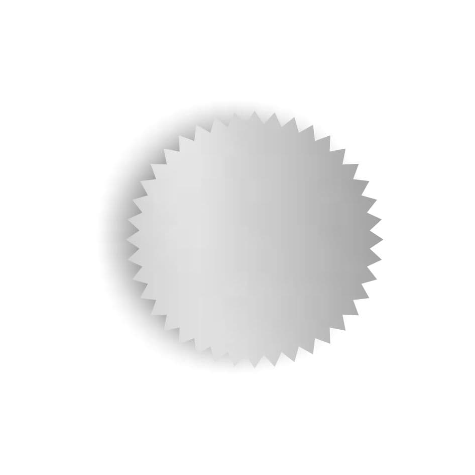 استیکر مهر برجسته نقره ای مات (قطر 50 میلیمتر)