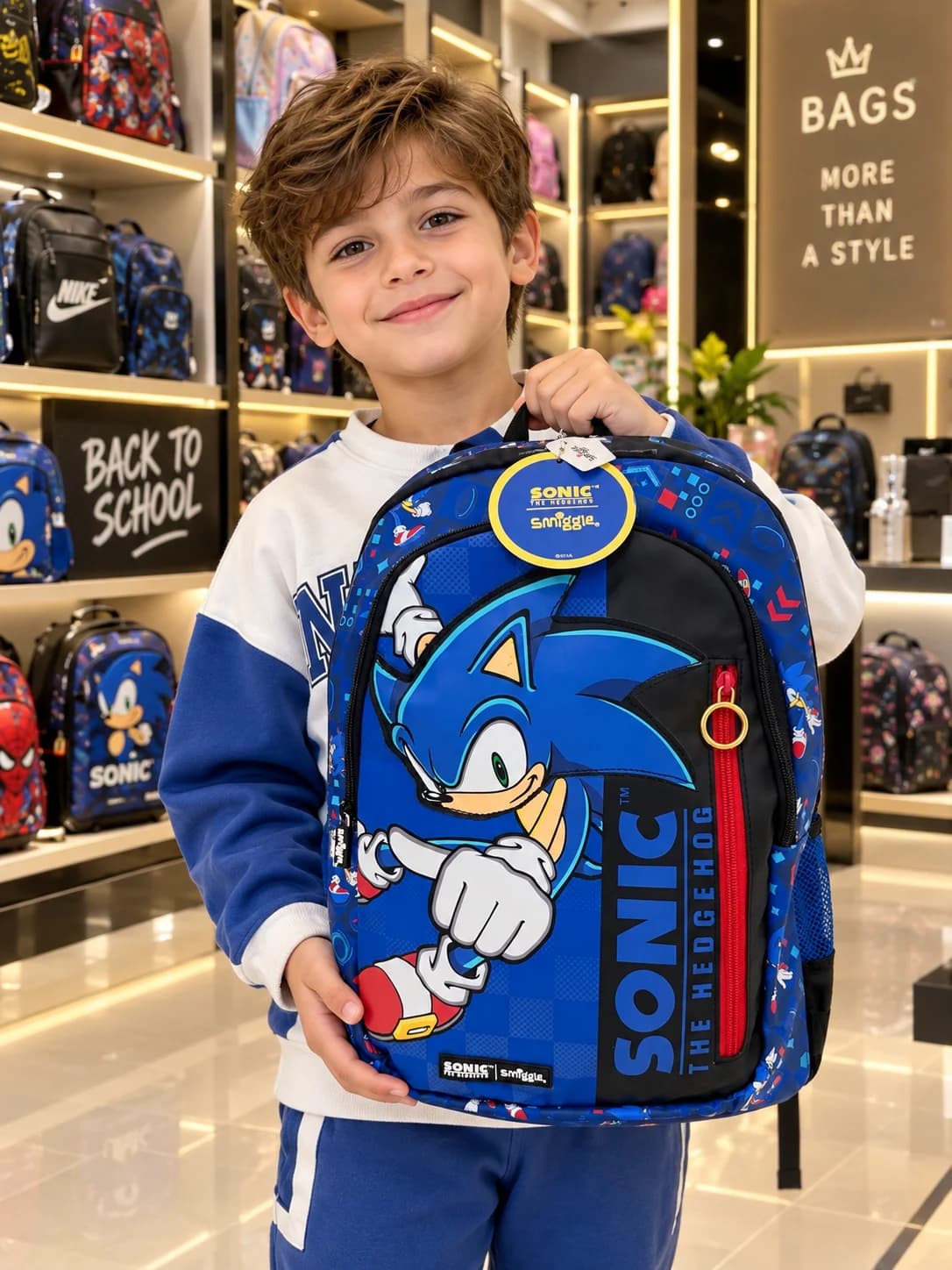 کوله پشتی طرح سونیک اورجینال برند SMIGGLE وارداتی