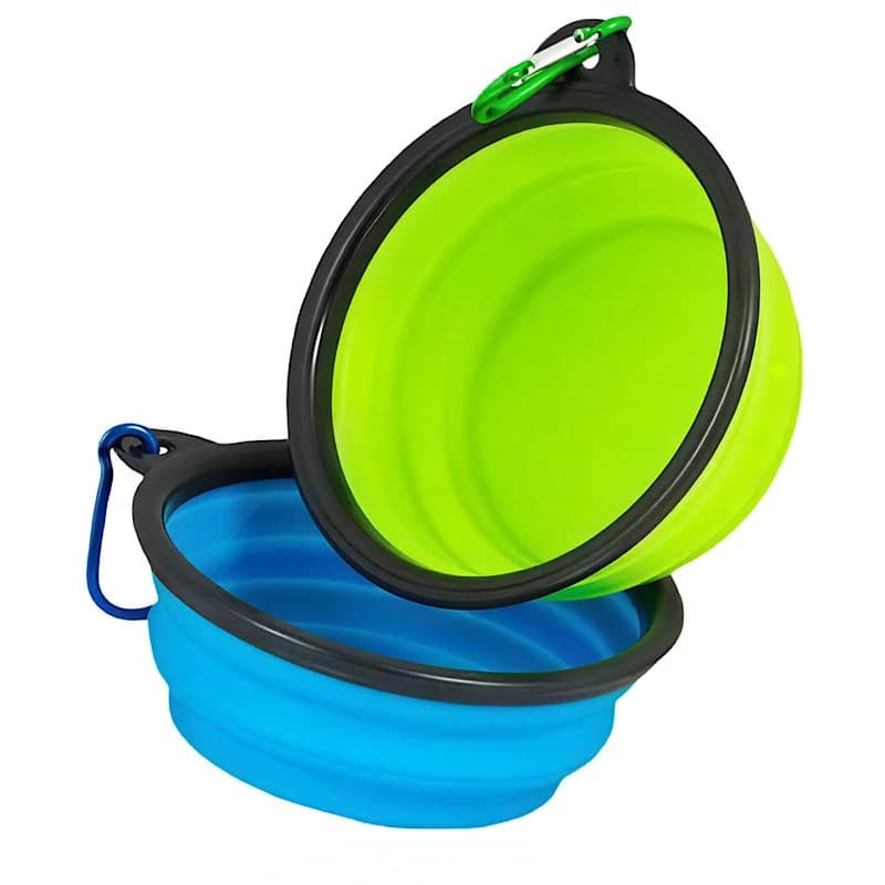 ظرف سیلیکونی تاشو آب و غذای مسافرتی حیوانات 350 میلی لیتری کد N665 — تصویر ۷
