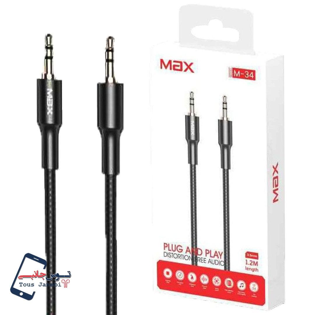 کابل AUX مدل MAX M34 تایپ سی — تصویر ۲