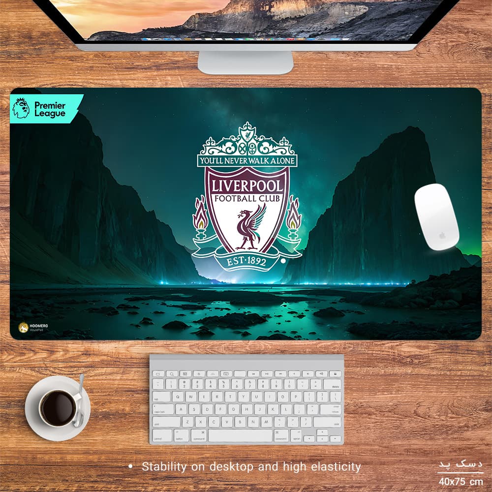دسک پد هومرو مدل MX2467 طرح فوتبالی باشگاه فوتبال لیورپول سایز 40×75 سانتیمتر — تصویر ۳