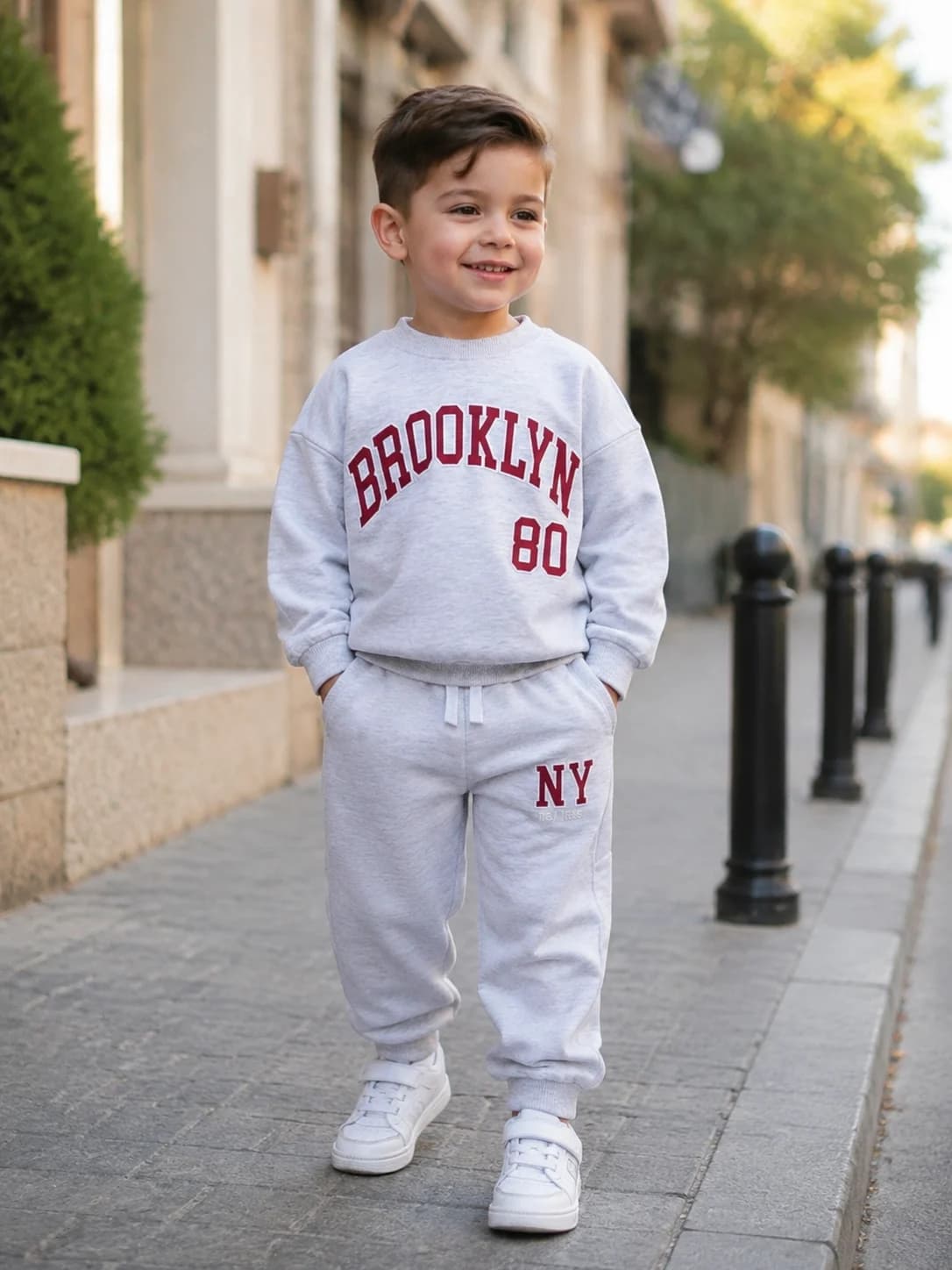 بلوز شلوار بچگانه اسپرت BROOKLYN اورجینال دورس 3 نخ (2تا7سال) محصول ترکیه 🇹🇷 — تصویر ۳