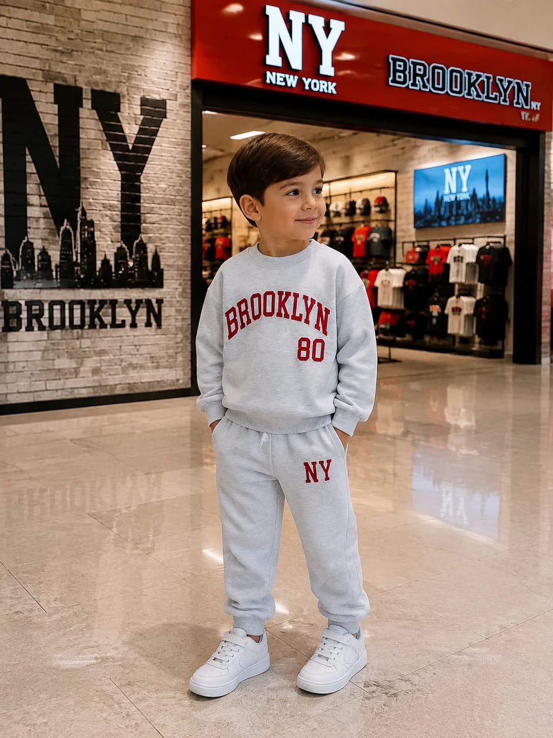بلوز شلوار بچگانه اسپرت BROOKLYN اورجینال دورس 3 نخ (2تا7سال) محصول ترکیه 🇹🇷