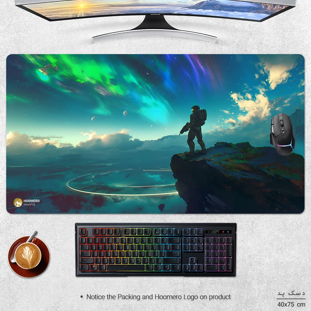 دسک پد هومرو مدل MX2511 طرح Halo سایز 40×75 سانتیمتر — تصویر ۴
