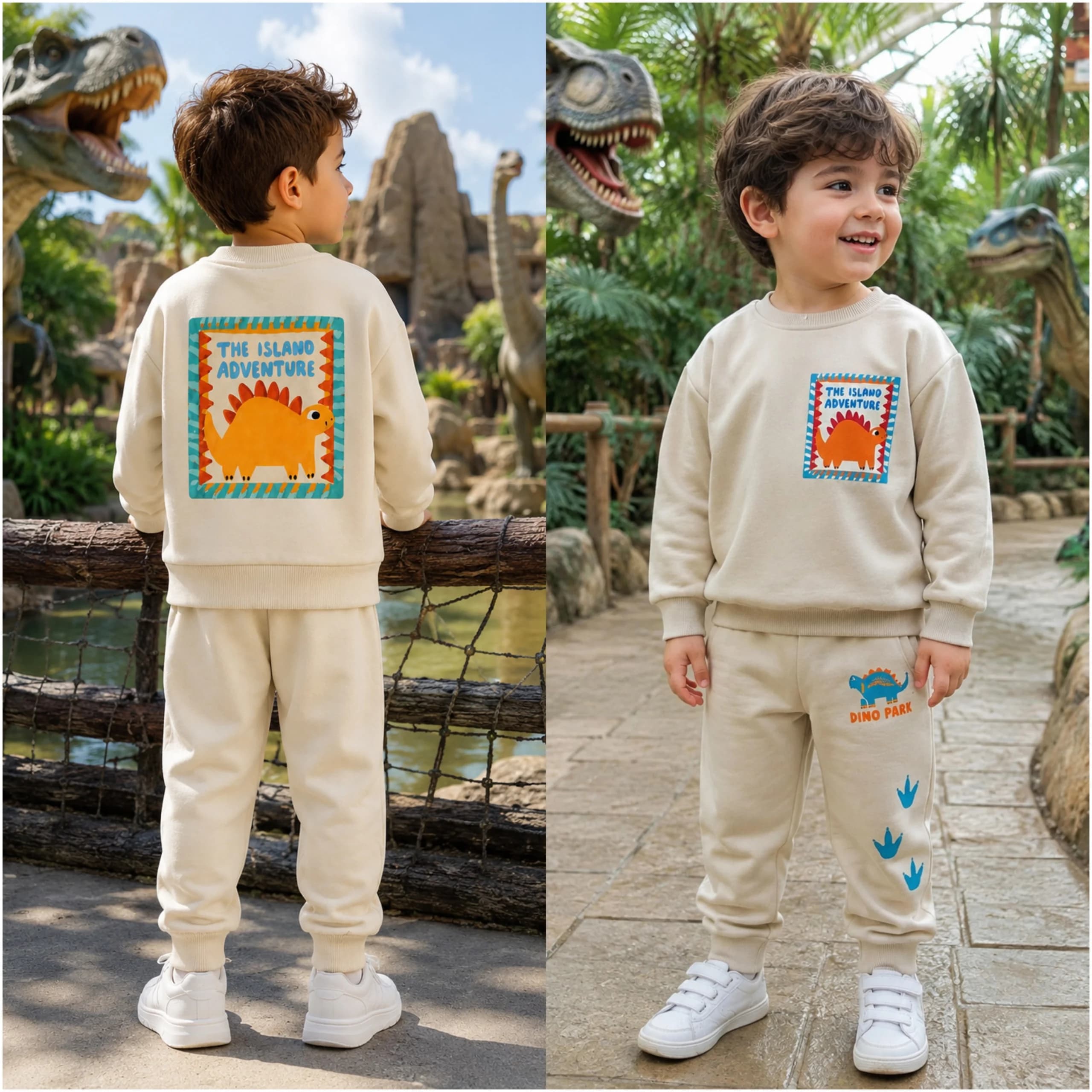 بلوز شلوار بچگانه داینو DINO PARK دورس 3 نخ اورجینال (2تا8سال) محصول ترکیه 🇹🇷