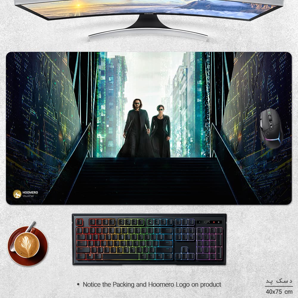 دسک پد هومرو مدل MX2600 طرح ماتریکس سایز 40×75 سانتیمتر — تصویر ۴