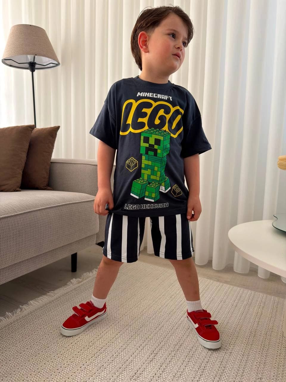 تیشرت شلوارک بچگانه لگو ماینکرافت LEGO نخ پنبه (3تا10سال) محصول ترکیه 🇹🇷 — تصویر ۶