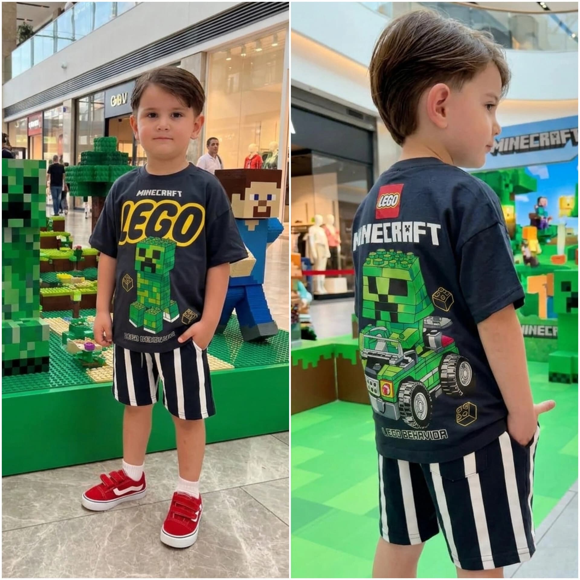 تیشرت شلوارک بچگانه لگو ماینکرافت LEGO نخ پنبه (3تا10سال) محصول ترکیه 🇹🇷