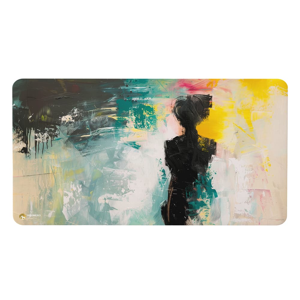 دسک پد هومرو مدل MX2654 طرح نقاشی آبرنگی سایز 40×75 سانتیمتر