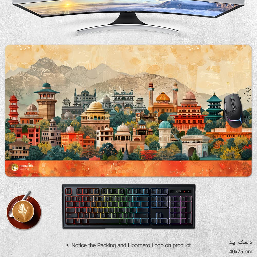 دسک پد هومرو مدل MX2667 طرح نقاشی سایز 40×75 سانتیمتر — تصویر ۴