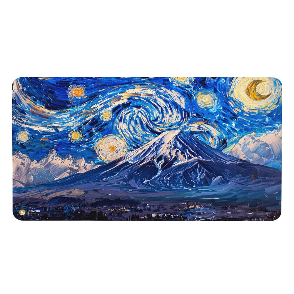 دسک پد هومرو مدل MX2681 طرح نقاشی شب پرستاره سبک ونگوگ سایز 40×75 سانتیمتر — تصویر ۲