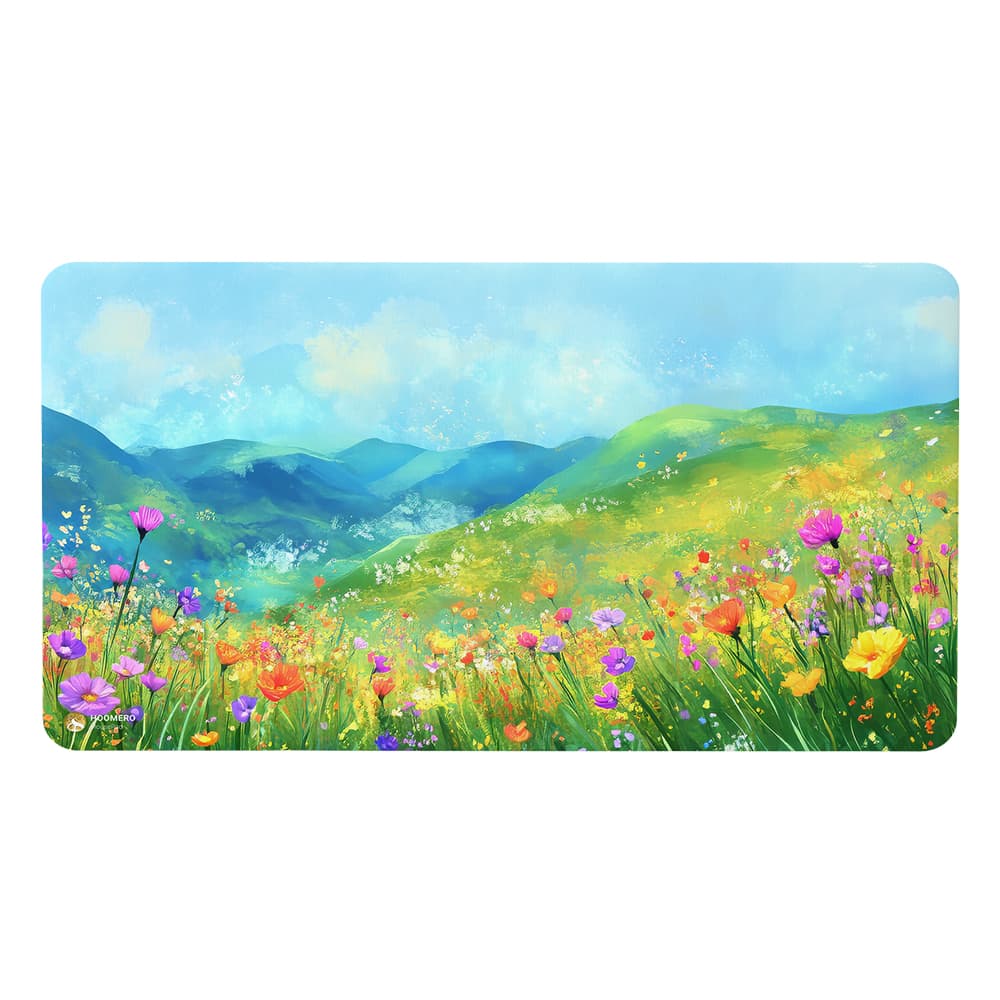 دسک پد هومرو مدل MX2698 طرح نقاشی طبیعت و منظره گل سایز 40×75 سانتی‌متر