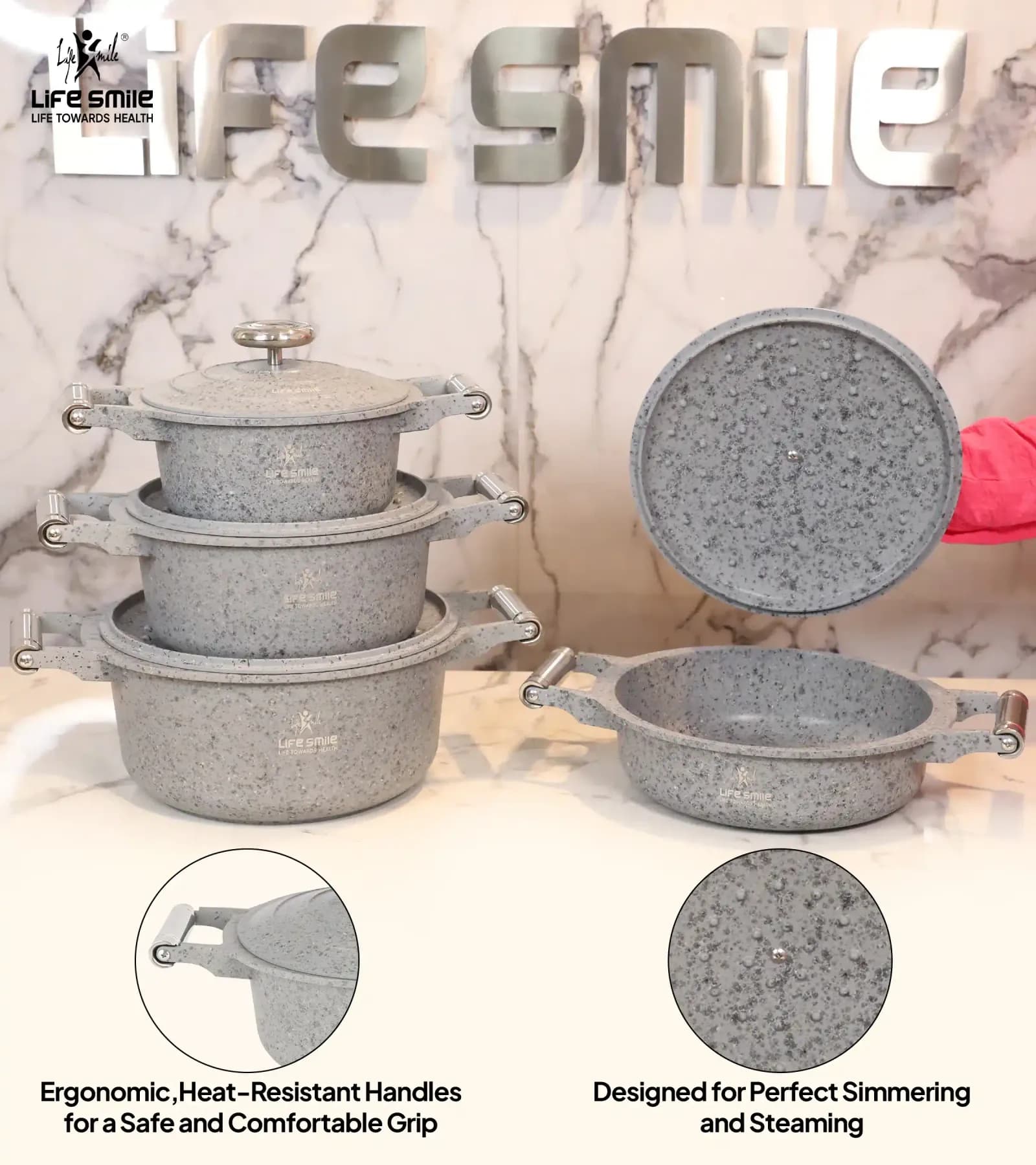 سرویس 8 پارچه لایف اسمایل گرانیتی / LIFE SMILE P22SS-8 — تصویر ۴