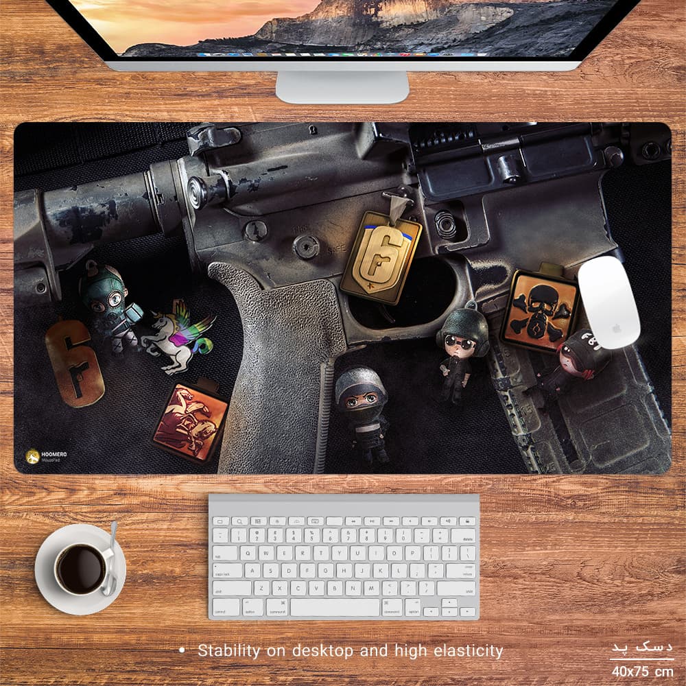 دسک پد هومرو مدل MX2744 طرح بازی Rainbow Six Siege سایز 40×75 سانتیمتر — تصویر ۳