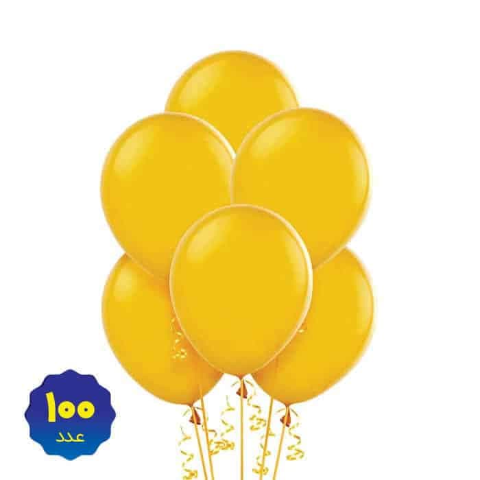 بادکنک لاتکس طلایی بسته 100 عددی