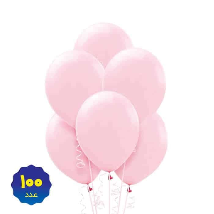 بادکنک لاتکس صورتی بسته 100 عددی