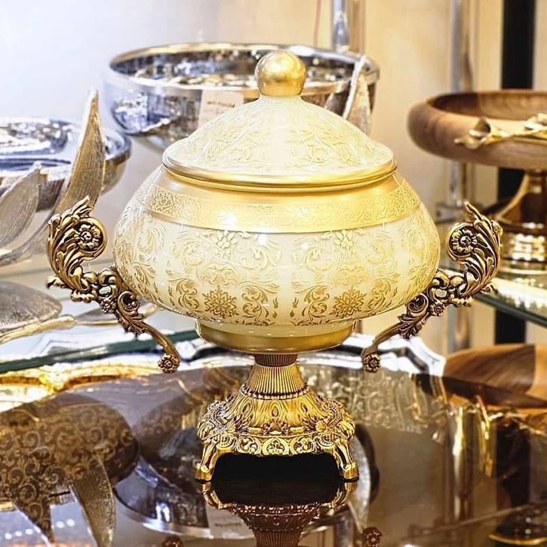 شکلات خوری | شکلات خوری سرویس طلاکوب مدل خاتون کد 264 — تصویر ۷