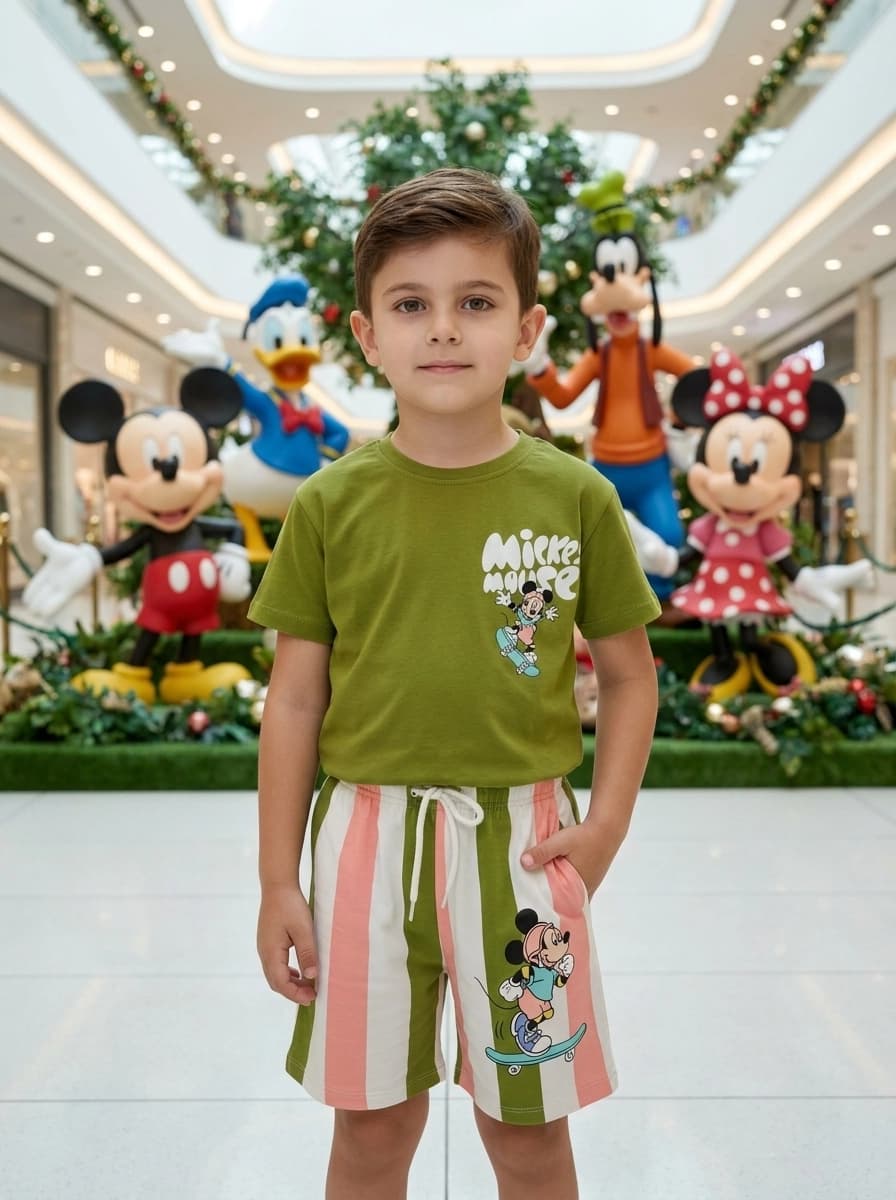 تیشرت شلوارک بچگانه میکی موس اورجینال نخ پنبه (5تا6سال) محصول ترکیه 🇹🇷 — تصویر ۵