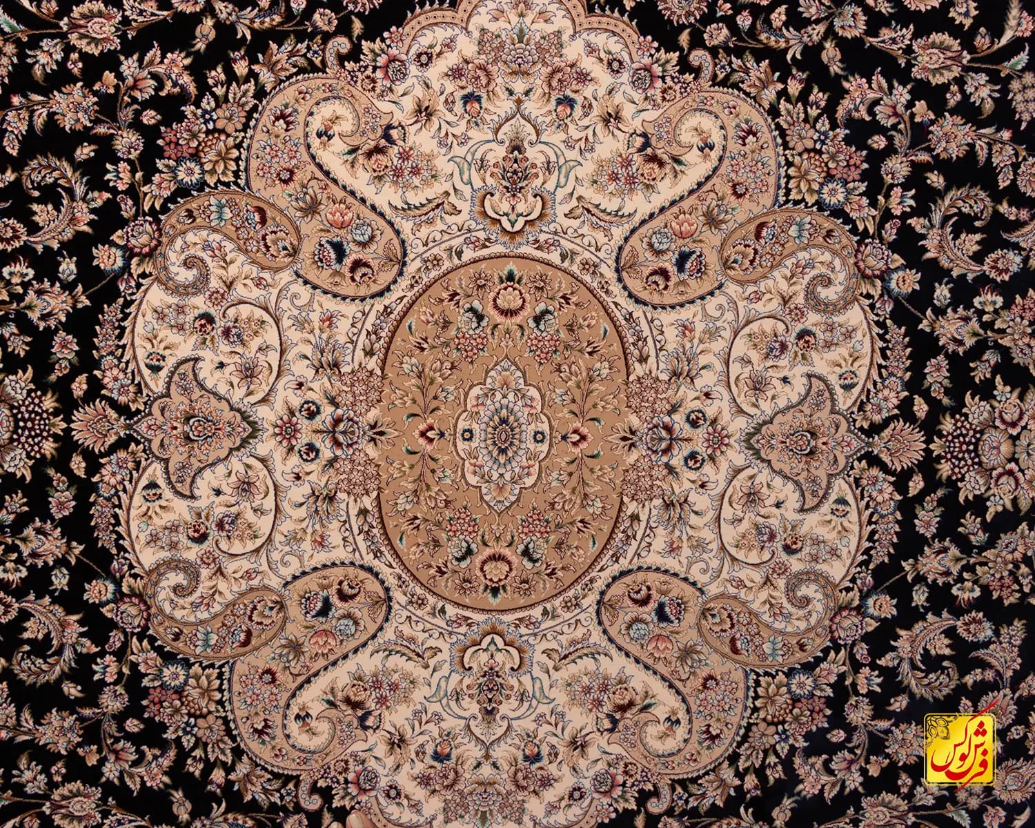 فرش کلاسیک 7535 سرمه ای — تصویر ۷