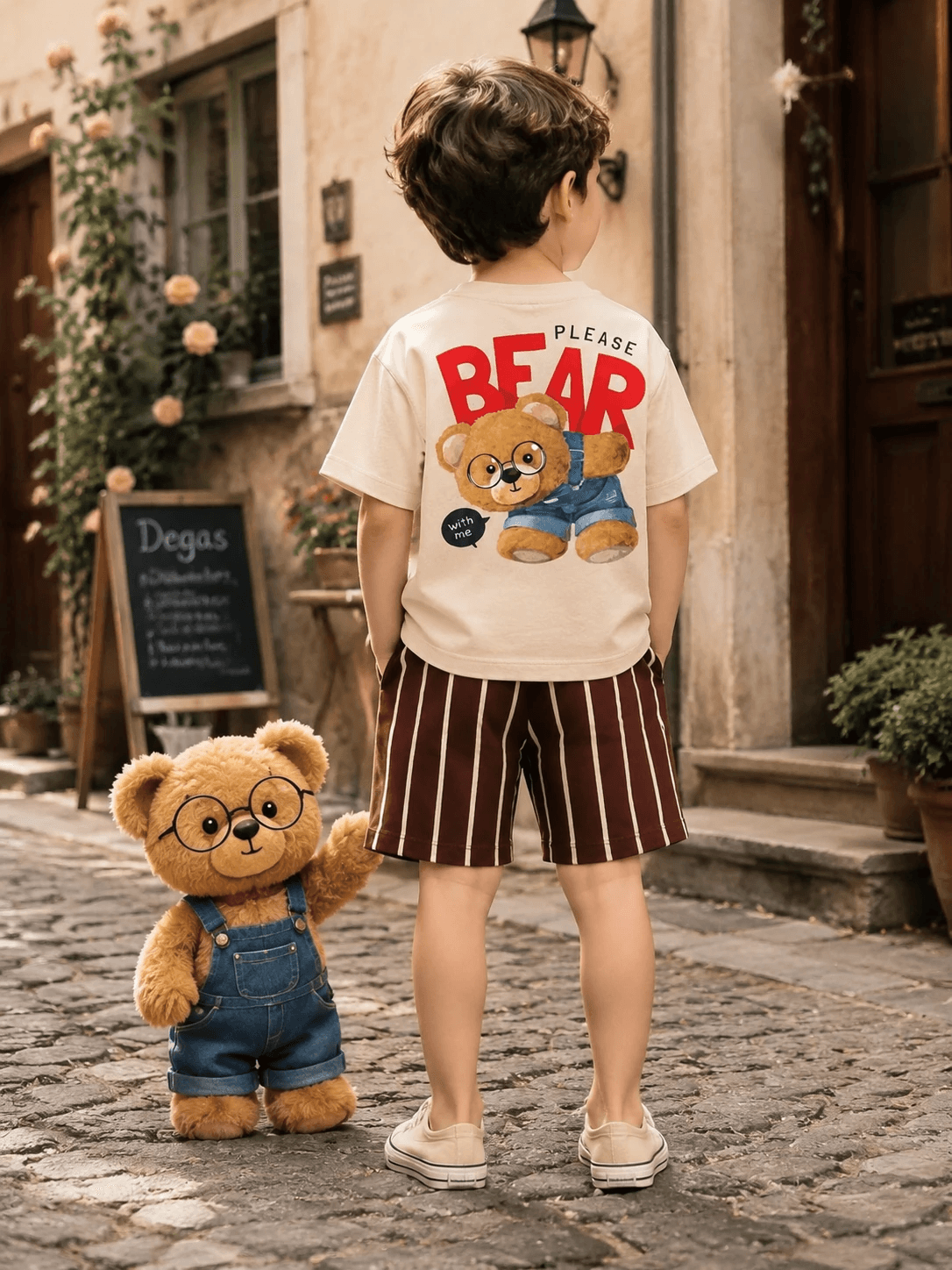 تیشرت شلوارک بچگانه تدی BEAR نخ پنبه (7تا8سال) محصول ترکیه 🇹🇷