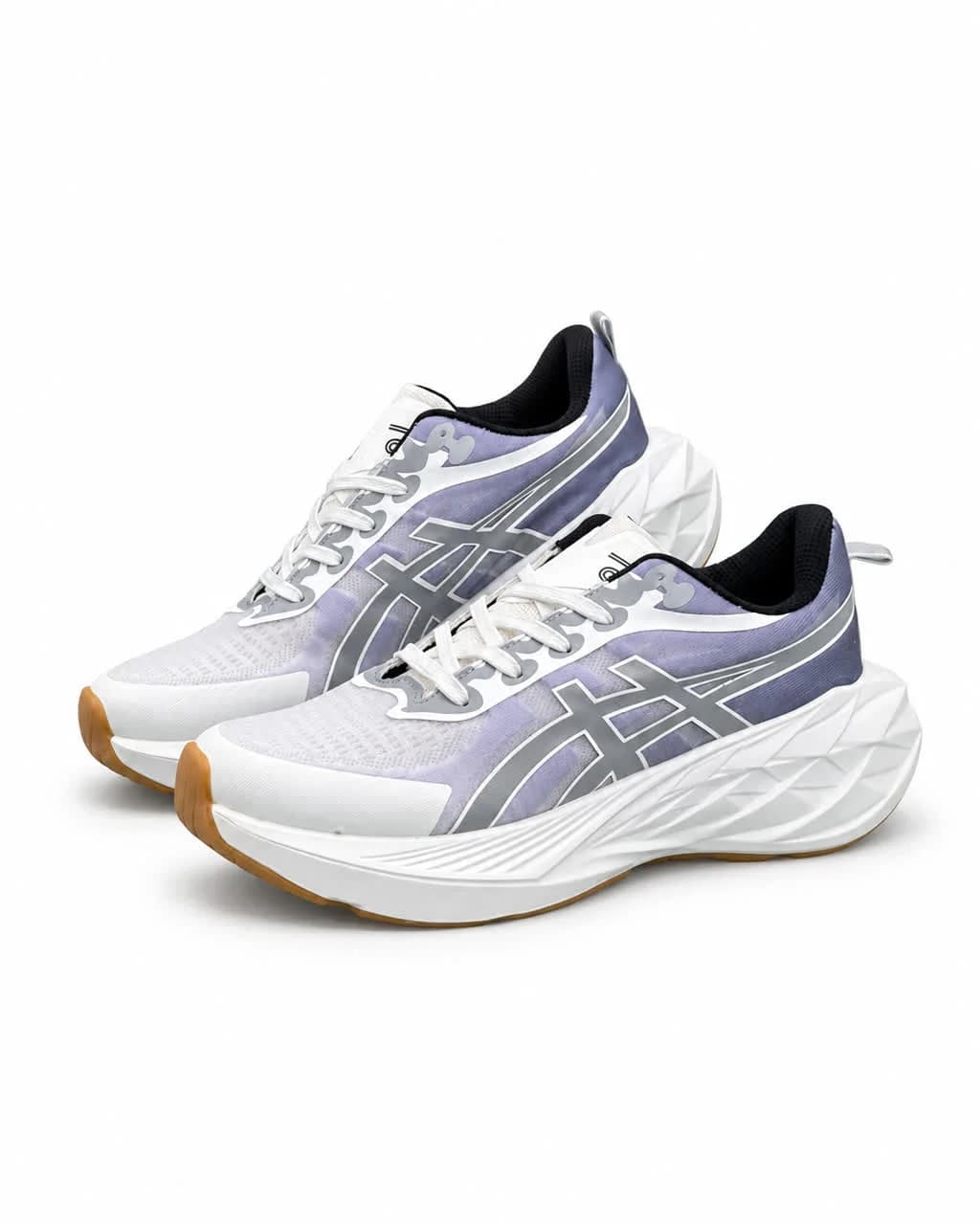 کفش کتونی مردانه مدل رانینگ اسیکس طوسی سفید ASICS — تصویر ۳