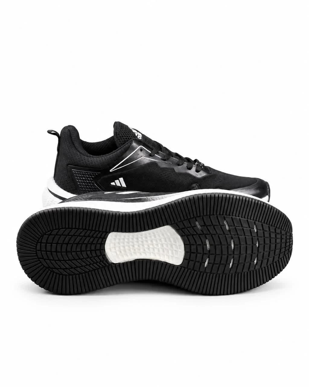 کفش کتانی مردانه بزرگ پا مدل آدیداس زیره بست مشکی سفید ADIDAS — تصویر ۴