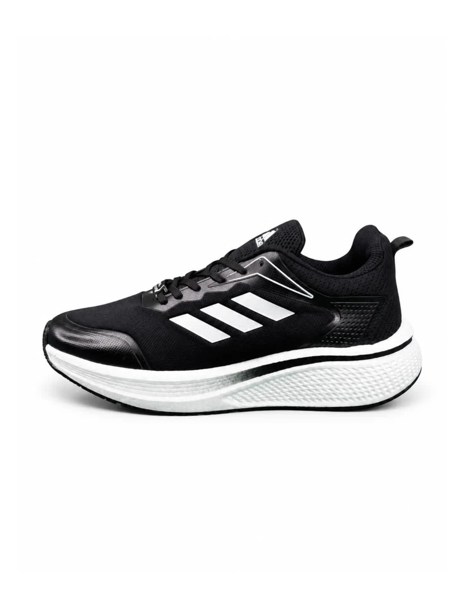 کفش کتانی مردانه بزرگ پا مدل آدیداس زیره بست مشکی سفید ADIDAS