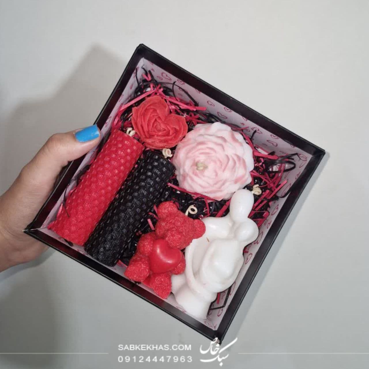 باکس هدیه شمع ولنتاین