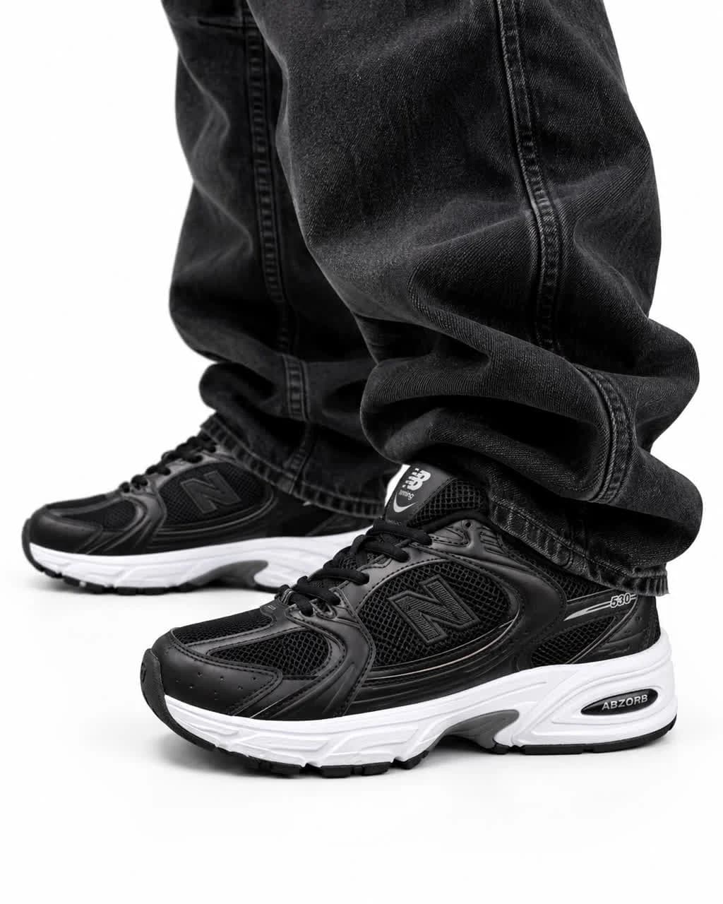 کتونی مردانه مدل نیوبالانس 530 مشکی سفید (کیفیت درحد مستر) New Balance — تصویر ۲