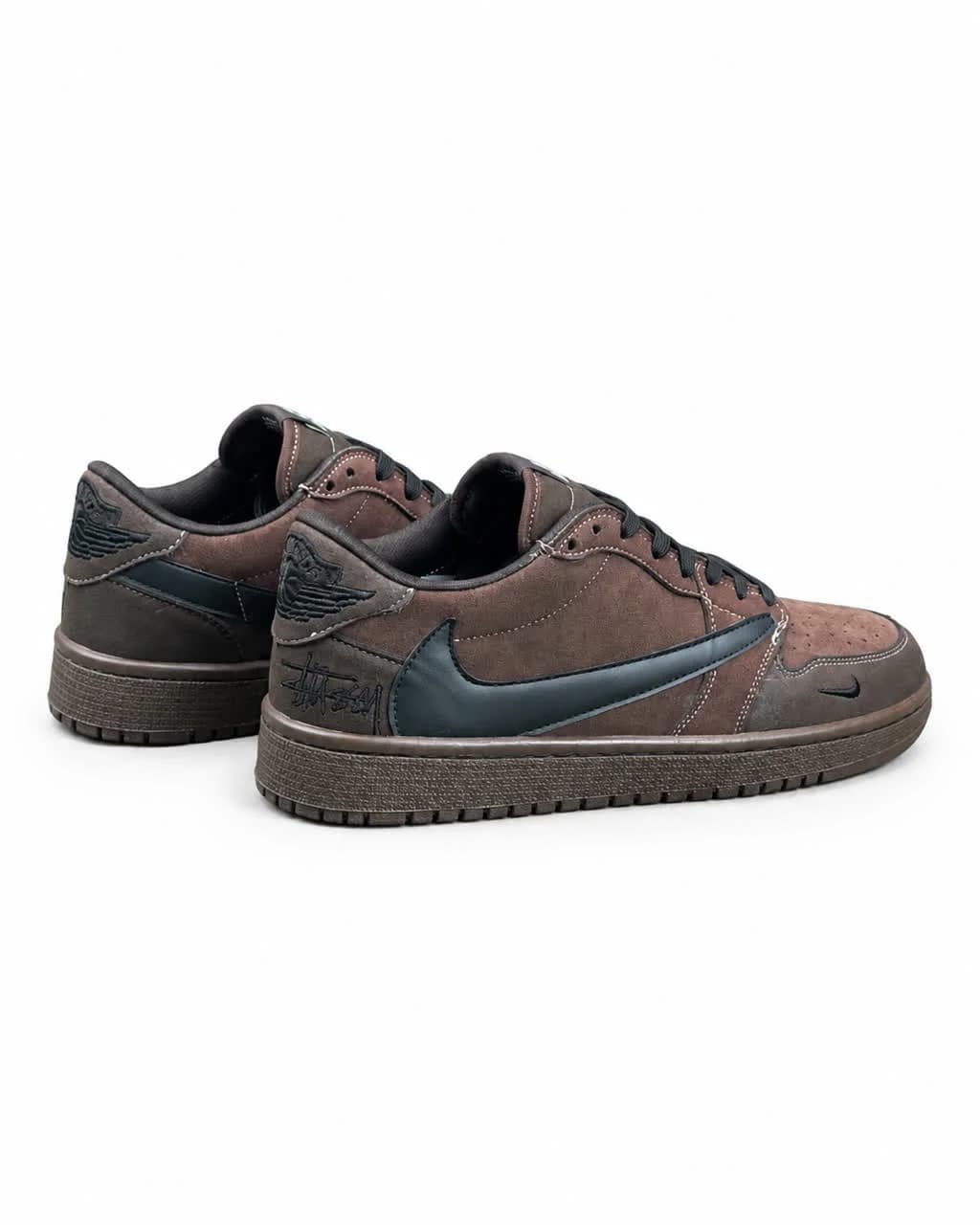 کفش کتانی مردانه مدل نایکی ترویس قهوه ای مشکی Nike travis — تصویر ۵