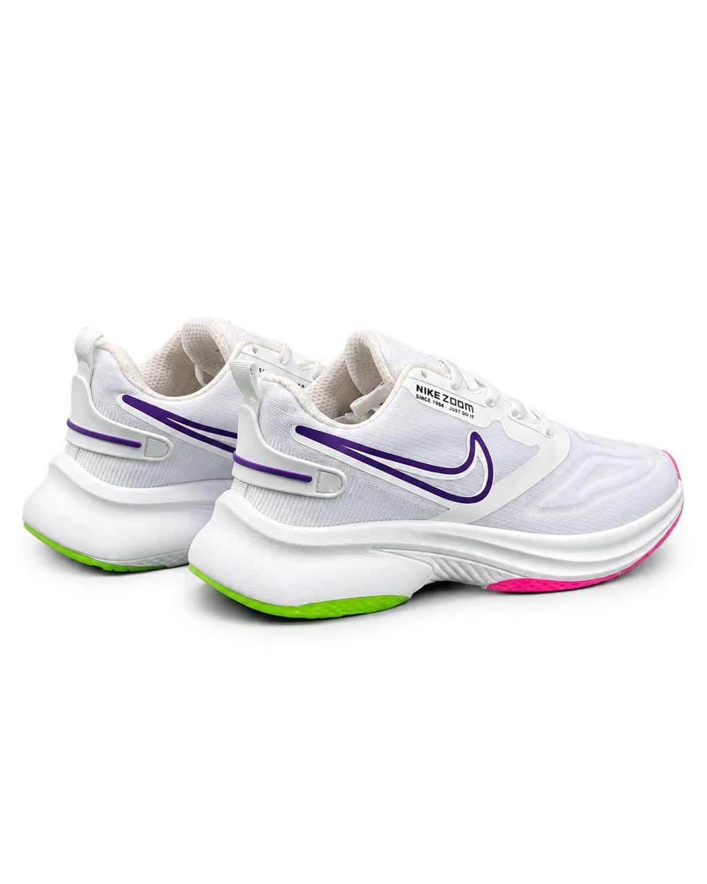 کفش کتانی زنانه مدل نایک ایر زوم سفید بنفش NIKE IR ZOOM — تصویر ۵
