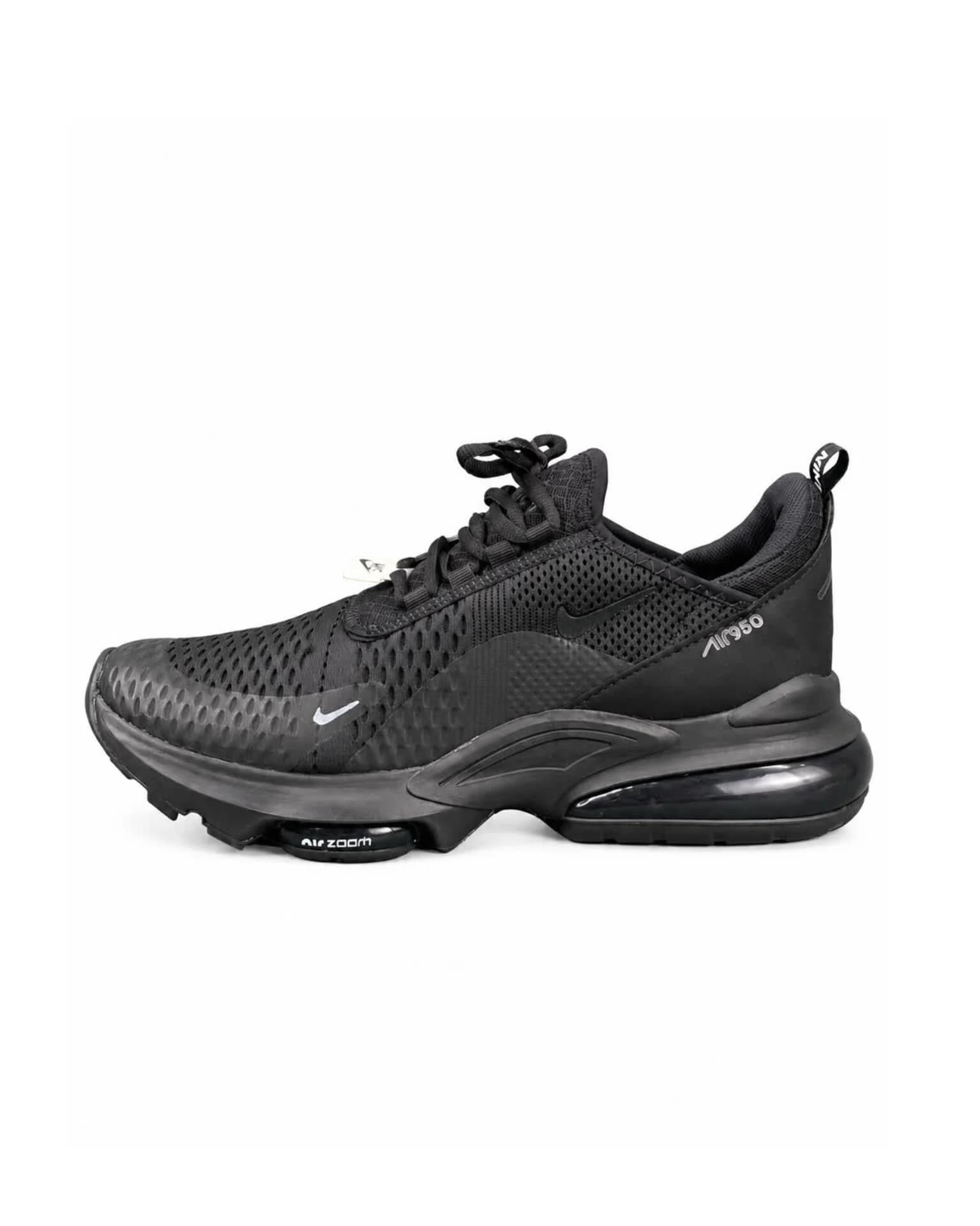 کفش کتانی مردانه بزرگ پا مدل نایکی ایر زوم 950 مشکی تمام NIKE AIR 950