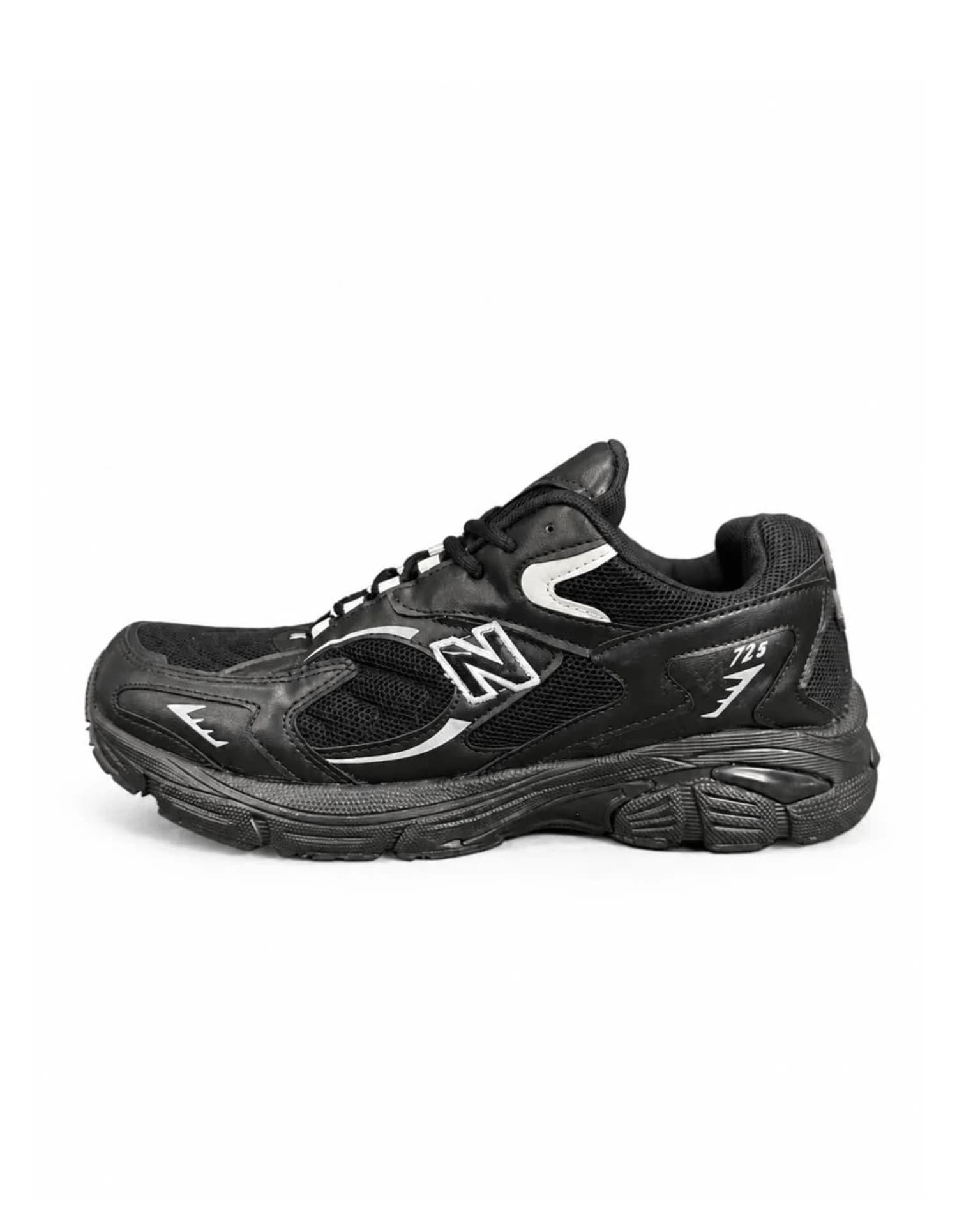 کفش کتونی بزرگ پا مدل نیوبالانس 725 مشکی تمام New Balance