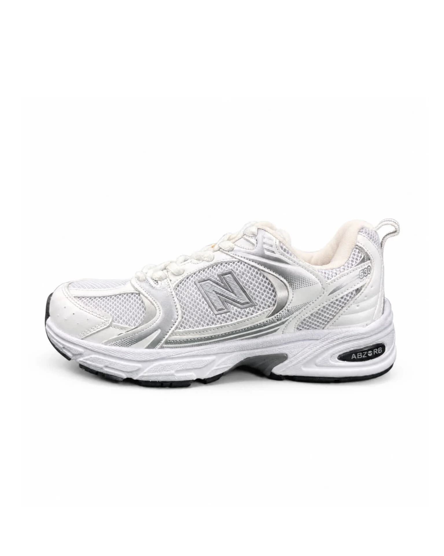 کتونی مردانه مدل نیوبالانس 530 سفید طوسی (کیفیت درحد مستر) New Balance