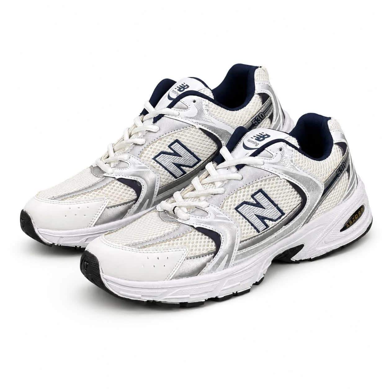 کفش کتونی بزرگپا مدل نیوبالانس 530 سفید سرمه ای New Balance — تصویر ۳