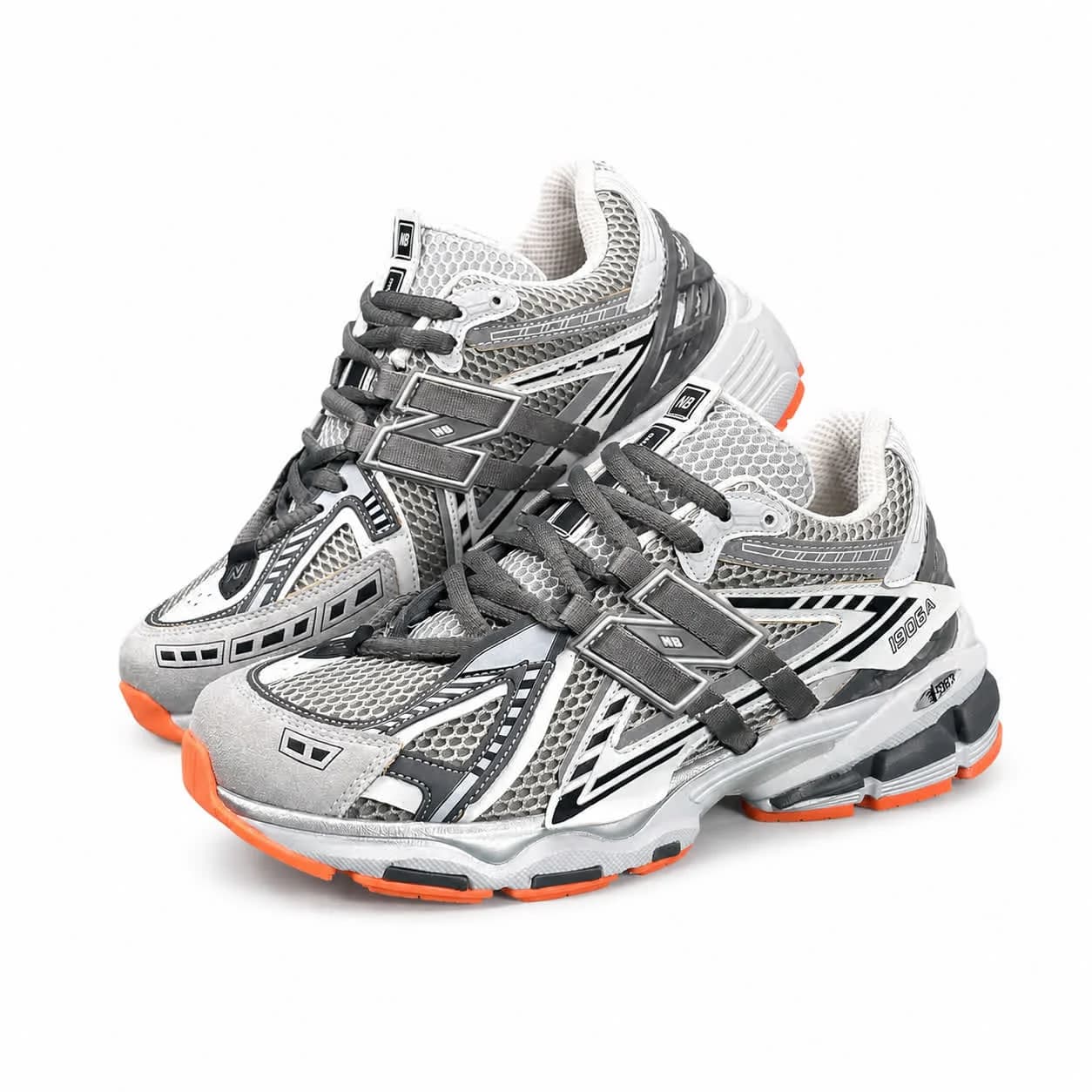 کتونی بزرگ پا نیوبالانس 1906 طوسی سفید New BALANCE 1906 — تصویر ۳