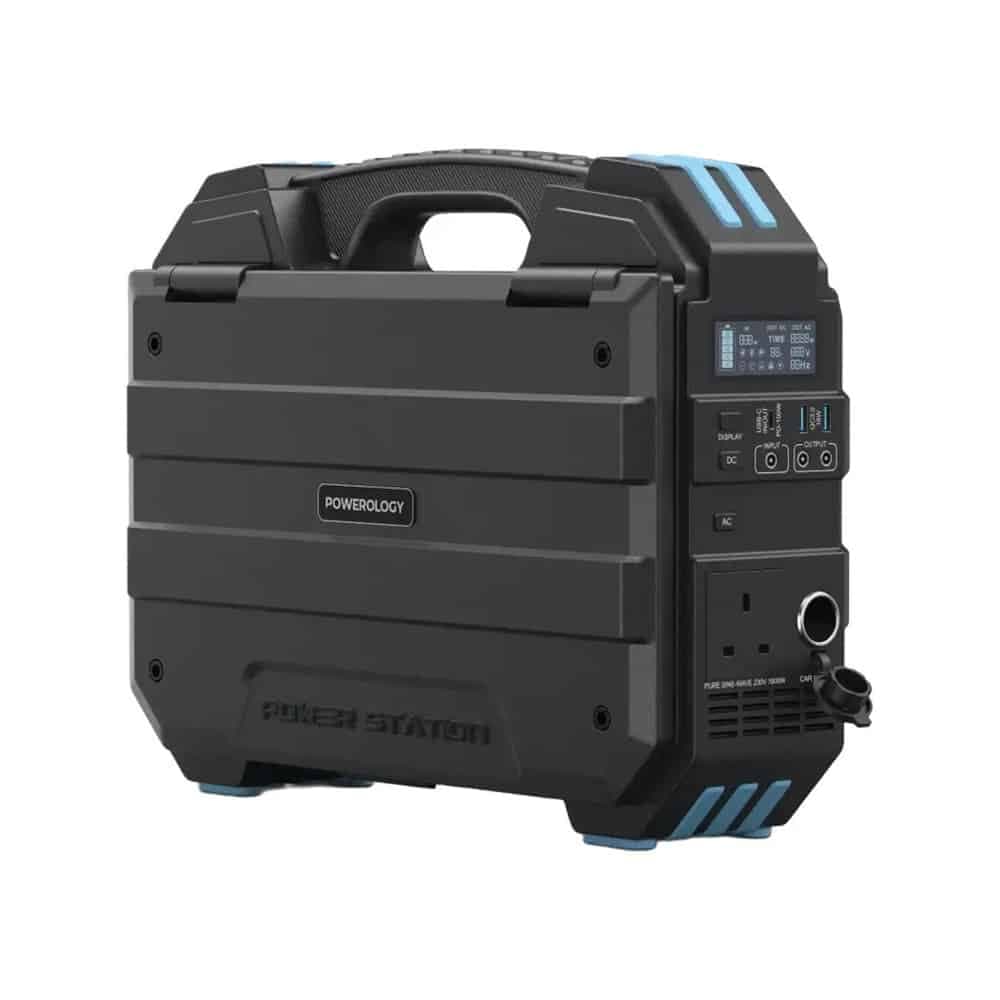 پاور استیشن پاورولوژی مدل Powerology Helio Solar Power Generator ظرفیت ۱۰۲۴ وات‌ساعت توان خروجی ۱۶۰۰ وات