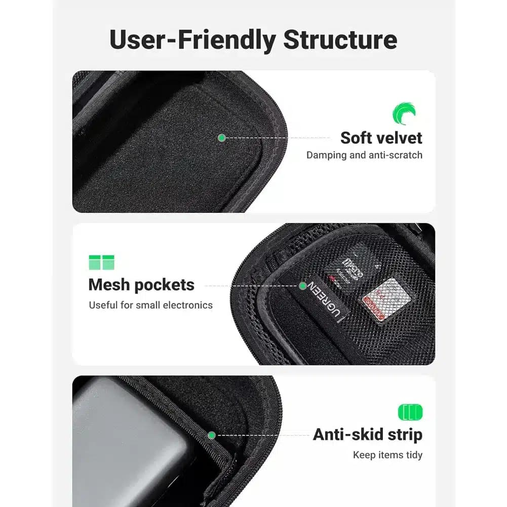 کیف محافظ و نظمدهنده لوازم جانبی یوگرین مدل Ugreen 85223 رنگ مشکی — تصویر ۶