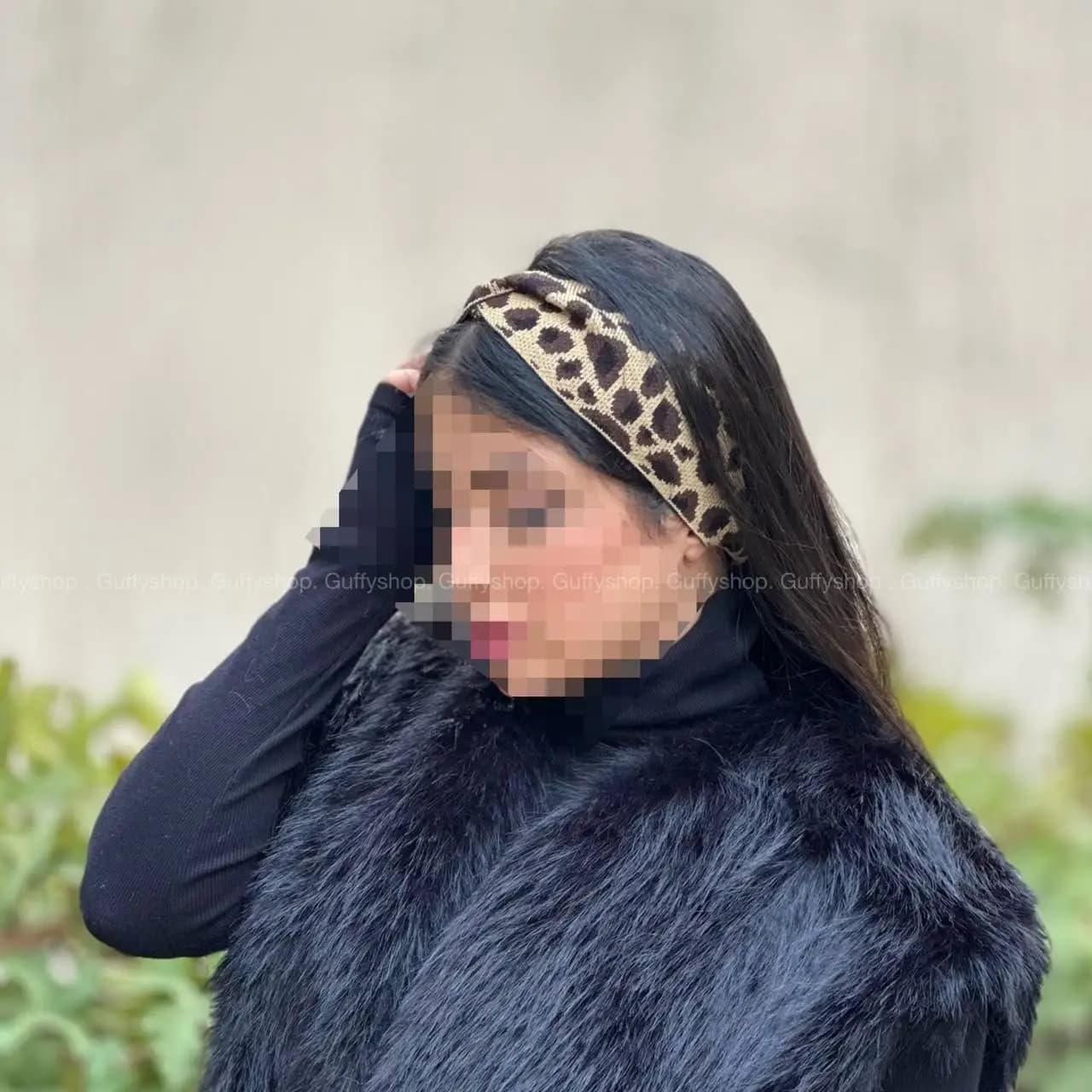 هدبند بافت پلنگی گره — تصویر ۵