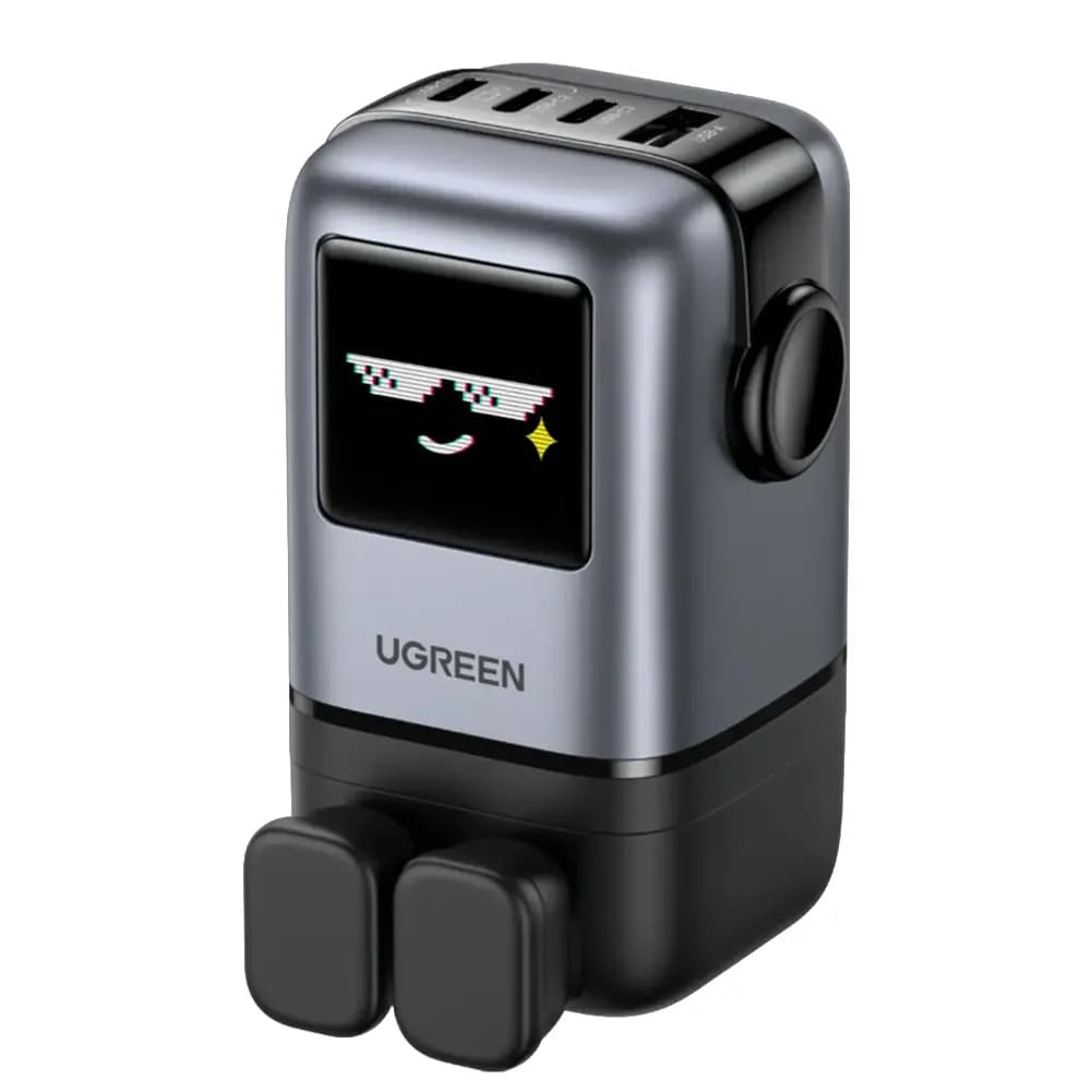 شارژر دیواری یوگرین ۶۵ وات مدل Ugreen Uno 15570 رنگ خاکستری