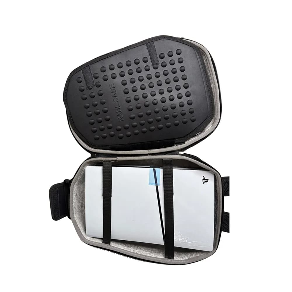 کیف کوله ای حمل کنسول بازی PlayStation5 اسلیم برند Nahl رنگ قهوه ای — تصویر ۳