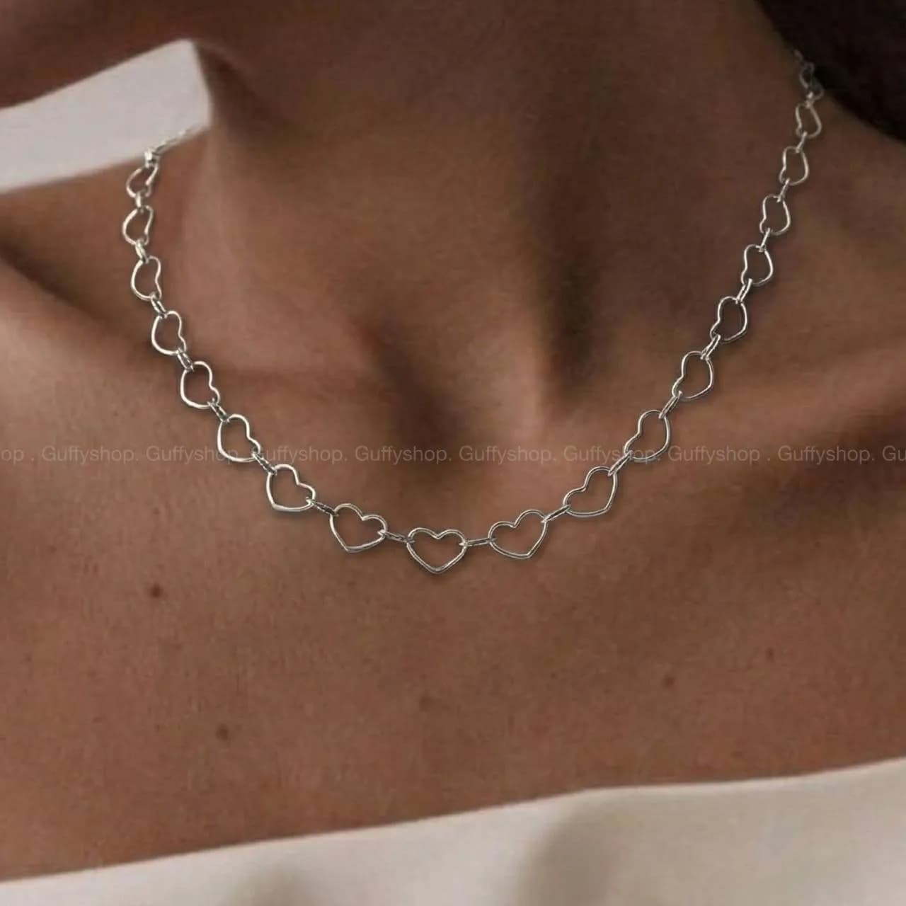 گردنبند ریسه ای قلب