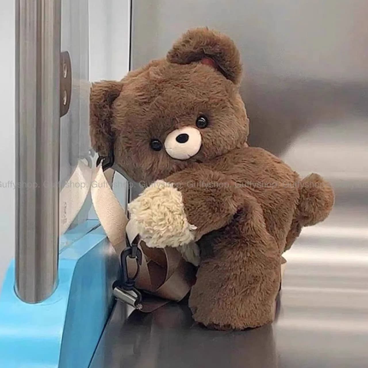 کیف خرس عروسکی قهوه ای